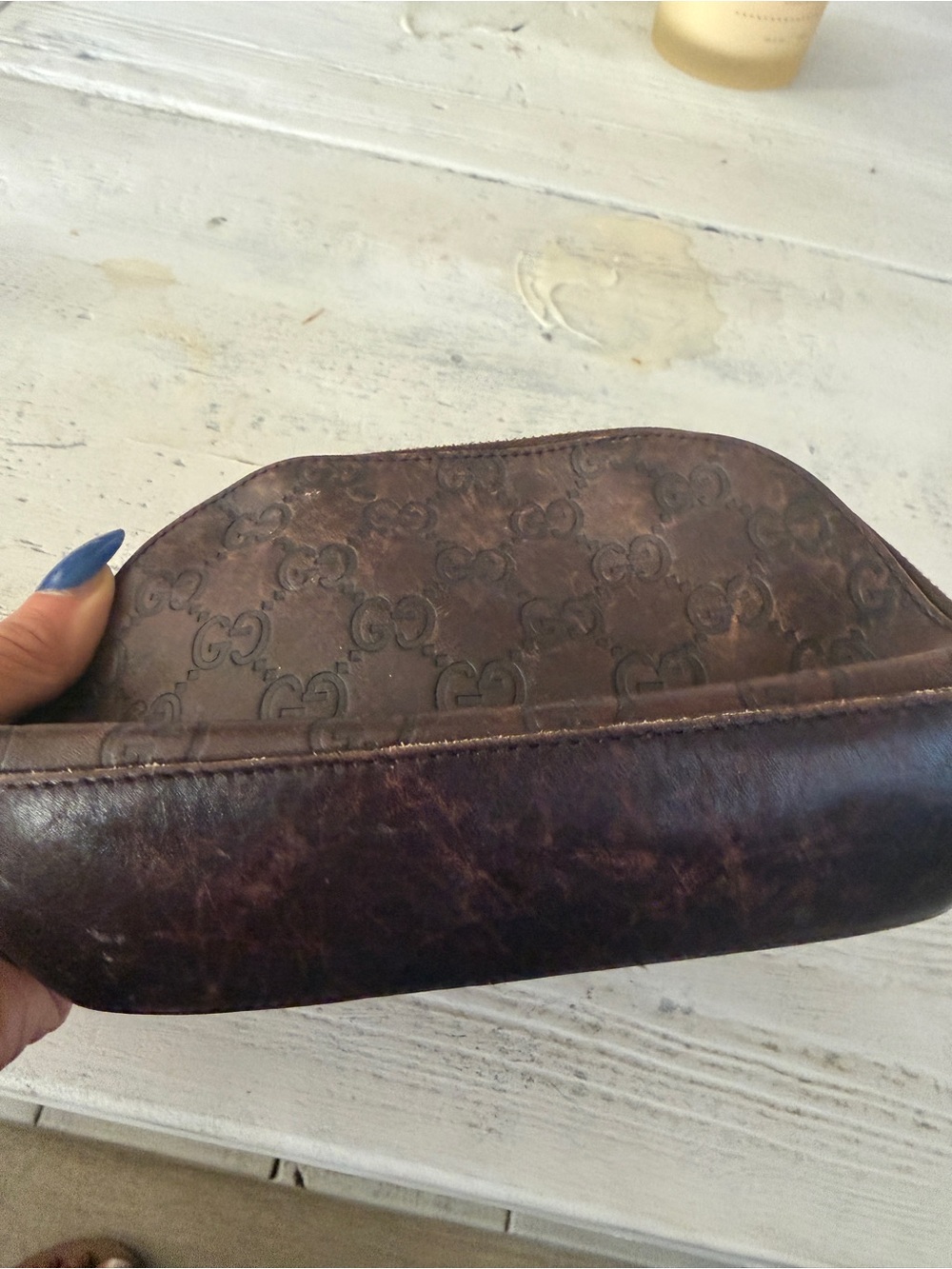 Gucci Brown Monogram Cosmetic Case - Picture 4 of 5